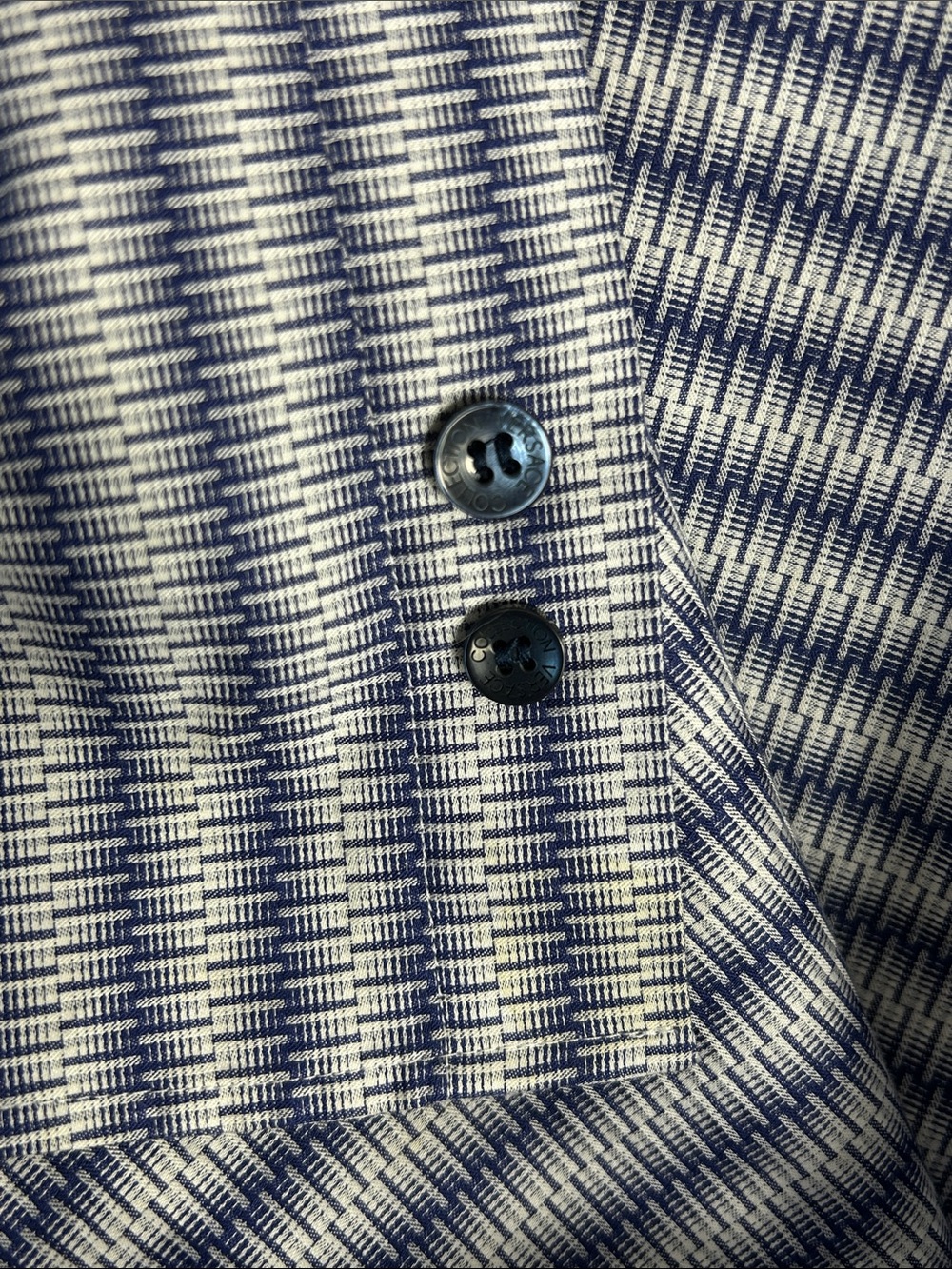 Versace Collection City Fit Men’s Size US Large EU 44 Blue Button Dress Shirt - Picture 10 of 11